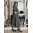Šaty dlhé košilové 3/4 dlouhý rukáv dámske KLEO (S/M/L ONE SIZE) TALIANSKA MÓDA IMSM2600018