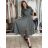 Šaty dlhé košilové 3/4 dlouhý rukáv dámske KLEO (S/M/L ONE SIZE) TALIANSKA MÓDA IMSM2600018