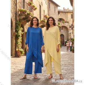 Komplet tunika oversize krátký rukáv a kalhoty dámsky MALIA nadrozměr (46/48/50 ONE SIZE) TALIANSKÁ MÓDA IMWTM2600014/DUR