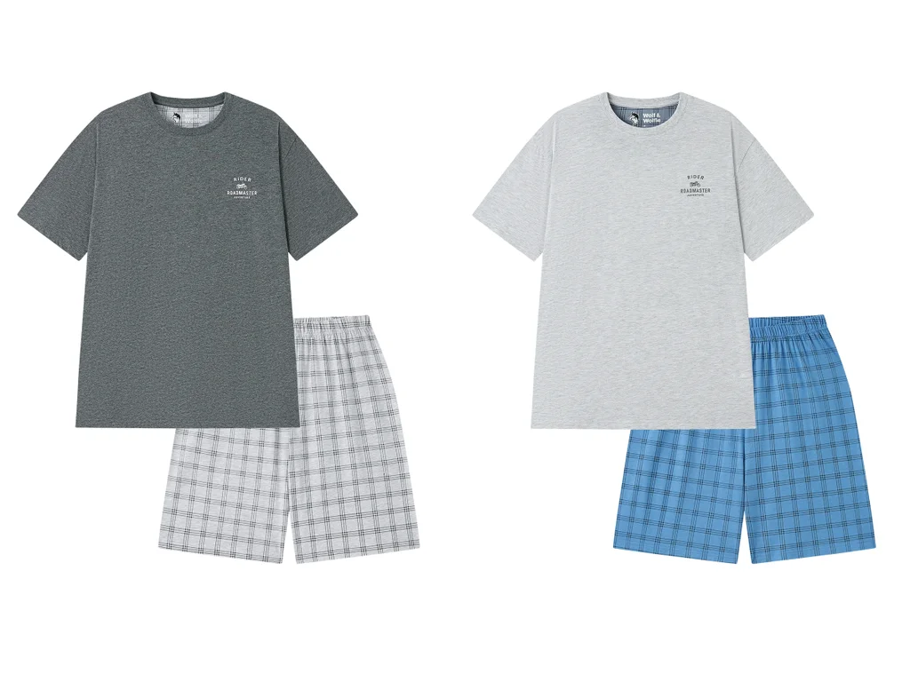 Pyžamo krátke krátky rukáv pánske nadrozmer (M - 3XL) WOLF S2675C