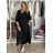 Šaty dlhé košilové  dlouhý rukáv dámske EUGENIE  (S/M/L ONE SIZE) TALIANSKA MÓDA IMSM26000034/DUR <div>
<p>2XL / 3XL</p>
</div> čierna