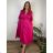 Šaty dlhé košilové  dlouhý rukáv dámske EUGENIE  (S/M/L ONE SIZE) TALIANSKA MÓDA IMSM26000034/DUR <div>
<p>2XL / 3XL</p>
</div> čierna