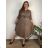 Šaty dlhé košilové  dlouhý rukáv dámske EUGENIE  (S/M/L ONE SIZE) TALIANSKA MÓDA IMSM26000034/DUR <div>
<p>2XL / 3XL</p>
</div> čierna
