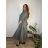 Šaty dlhé košilové  dlouhý rukáv dámske EUGENIE  (S/M/L ONE SIZE) TALIANSKA MÓDA IMSM26000034/DUR <div>
<p>2XL / 3XL</p>
</div> čierna