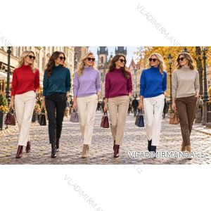 Sveter úpletový s rolákom dlhý rukáv dámsky (S/M/L ONE SIZE) TALIANSKA MÓDA IMD26101