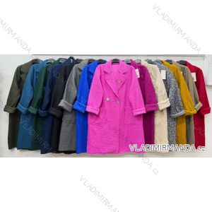 Kabát zimný na gombíky dlhý rukáv dámsky nadrozmer (46/48/50 ONE SIZE) TALIANSKA MÓDA IM426037