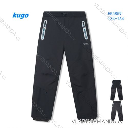 Nohavice dlhé softshellové teplé dorast chlapčenské (134-164) KUGO HK5859