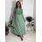 Šaty dlhé letné rebrované krátky rukáv dámske (XS/S/M/L ONE SIZE) TALIANSKA MÓDA IMSM25128 modrá S/M/L