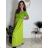 Šaty dlhé letné rebrované krátky rukáv dámske (XS/S/M/L ONE SIZE) TALIANSKA MÓDA IMSM25128 modrá S/M/L