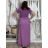 Šaty dlhé letné rebrované krátky rukáv dámske (XS/S/M/L ONE SIZE) TALIANSKA MÓDA IMSM25128 modrá S/M/L