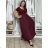 Šaty dlhé letné rebrované krátky rukáv dámske (XS/S/M/L ONE SIZE) TALIANSKA MÓDA IMSM25128 modrá S/M/L