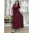 Šaty dlhé letné rebrované krátky rukáv dámske (XS/S/M/L ONE SIZE) TALIANSKA MÓDA IMSM25128 modrá S/M/L