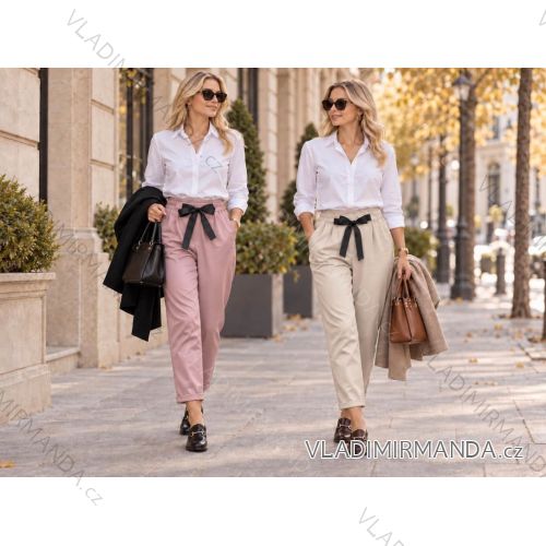Nohavice elegantné dámske nadrozmer (42/44/46 ONE SIZE) TALIANSKA MÓDA IMD26109