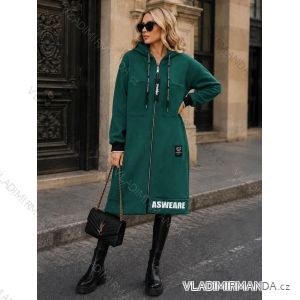 Mikina predĺžená zateplená s kapucňou dlhý rukáv dámska nadrozmer (50/52/54 ONE SIZE) TALIANSKA MÓDA IMD26127