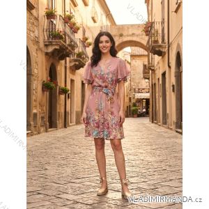 Šaty letné krátky rukáv šifonové dámske (S/M ONE SIZE) TALIANSKA MÓDA IMM2628304
