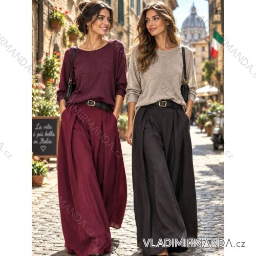 Sveter úpletový dlhý rukáv dámsky VIGGA (S/M/L ONE SIZE) TALIANSKA MÓDA IMSM26700
