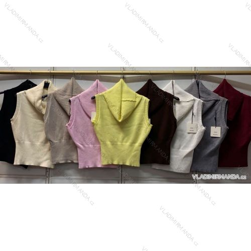 Sveter úpletový s rolákom bez rukávu dámsky (XS/S/M ONE SIZE) TALIANSKA MÓDA IMC26308