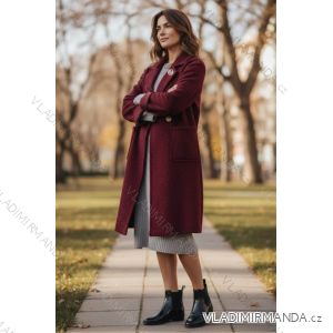 Kabát teplý dlhý rukáv dámsky nadrozmer (46/48/50 ONE SIZE) TALIANSKA MÓDA IMD26130