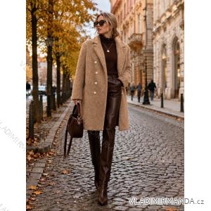 Kabát teplý dlhý rukáv dámsky (S/M/L ONE SIZE) TALIANSKA MÓDA IMD26133