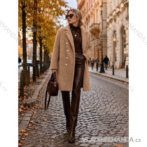 Kabát teplý dlhý rukáv dámsky (S/M/L ONE SIZE) TALIANSKA MÓDA IMD26133