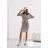 Šaty úpletové dlhý rukáv dámske (S/M/L ONE SIZE) TALIANSKA MÓDA IMD26138