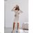Šaty úpletové dlhý rukáv dámske (S/M/L ONE SIZE) TALIANSKA MÓDA IMD26138