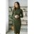 Šaty úpletové s rolákom dlhý rukáv dámske (S/M/L ONE SIZE) TALIANSKA MÓDA IMD26139