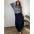 Sukňa  dlhá s opaskom dámska nadrozmer CINTIA (44/46/48 ONE SIZE) TALIANSKA MÓDA IM42602365