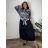 Sukňa  dlhá s opaskom dámska nadrozmer CINTIA (44/46/48 ONE SIZE) TALIANSKA MÓDA IM42602365/DUR 44/46/48 čierna