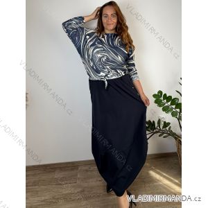 Sukňa  dlhá s opaskom dámska nadrozmer CINTIA (44/46/48 ONE SIZE) TALIANSKA MÓDA IM42602365/DUR