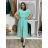 Šaty dlhé šifónové spoločenské elegantný krátky rukáv dámske (S/M/L ONE SIZE) TALIANSKA MÓDA IMD25145/DUR S/M/L svetlo mintová