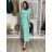Šaty dlhé šifónové spoločenské elegantný krátky rukáv dámske (S/M/L ONE SIZE) TALIANSKA MÓDA IMD25145/DUR S/M/L svetlo mintová