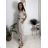 Šaty voľnočasové letné krátky rukáv dámske ISSI (S/M/L ONE SIZE) TALIANSKA MÓDA IMSM26301/DUR béžová S/M/L