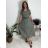 Šaty voľnočasové letné krátky rukáv dámske ISSI (S/M/L ONE SIZE) TALIANSKA MÓDA IMSM26301/DUR béžová S/M/L