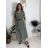 Šaty voľnočasové letné krátky rukáv dámske ISSI (S/M/L ONE SIZE) TALIANSKA MÓDA IMSM26301/DUR béžová S/M/L