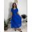 Šaty voľnočasové letné krátky rukáv dámske ISSI (S/M/L ONE SIZE) TALIANSKA MÓDA IMSM26301/DUR béžová S/M/L