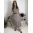 Šaty voľnočasové letné krátky rukáv dámske ISSI (S/M/L ONE SIZE) TALIANSKA MÓDA IMSM26301/DUR béžová S/M/L