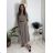 Šaty voľnočasové letné krátky rukáv dámske ISSI (S/M/L ONE SIZE) TALIANSKA MÓDA IMSM26301/DUR béžová S/M/L