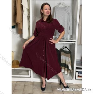 Šaty dlhé košilové 3/4 dlouhý rukáv dámske KAJETANA (S/M/L ONE SIZE) TALIANSKA MÓDA IMSM2600019/DUR