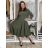 Šaty balónové 3/4 rukáv dámske LORIA (S/M/L ONE SIZE) TALIANSKA MÓDA  IMPSS269221/DUR S/M/L čierna
