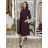 Šaty balónové 3/4 rukáv dámske LORIA (S/M/L ONE SIZE) TALIANSKA MÓDA  IMPSS269221/DUR S/M/L čierna