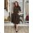 Šaty balónové 3/4 rukáv dámske LORIA (S/M/L ONE SIZE) TALIANSKA MÓDA  IMPSS269221/DUR S/M/L čierna
