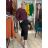 Nohavice voľnočasové dámske PALOUMA (S/M/L ONE SIZE) TALIANSKA MÓDA IMC263065/DUR S/M/L vínová