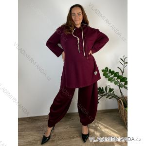 Mikina prodloužená dlhý rukáv dámska nadrozmer (52/54/56 ONE SIZE) TALIANSKA MÓDA IM4263568/DUR