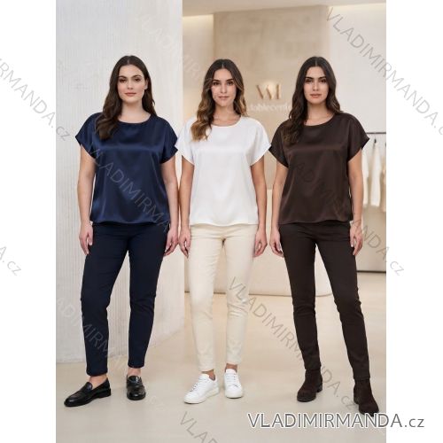Tunika/blúzka krátký rukáv dámska SALMA(S/M/L ONE SIZE) TALIANSKA MODA IM326020