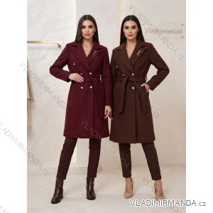 Kabát dlouhý s páskem dlhý rukáv dámsky (S/M/L ONE SIZE) TALIANSKA MÓDA IMWDLN26030/DUR