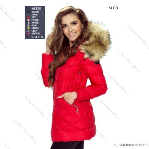 Kabát zimné prešívaný s kožušinkou dámsky (SML-xl) MFASHION MF18M-08
