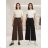 Nohavice elegantné oversize dlhé so širokou nohavicou s opaskom dámske (S/M/L ONE SIZE) TALIANSKA MODA IM3262969
