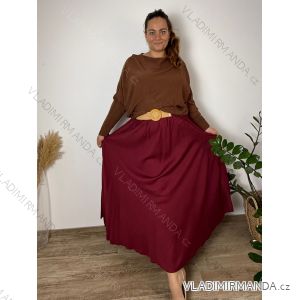 Sukňa dlhá s opaskom dámska nadrozmer MAURINA (48/50/52 ONE SIZE) TALIANSKA MÓDA IM426122
