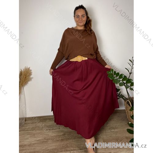 Sukňa dlhá s opaskom dámska nadrozmer MAURINA (48/50/52 ONE SIZE) TALIANSKA MÓDA IM426122
